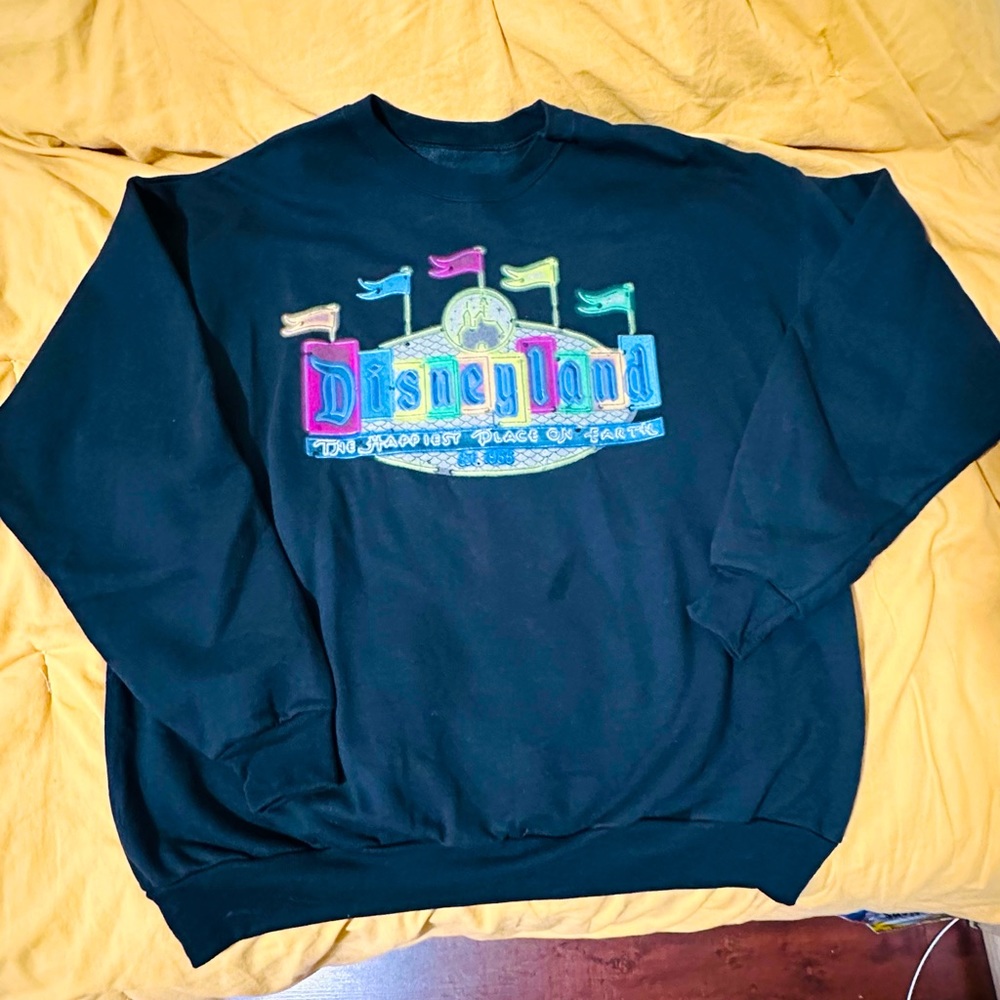 Vintage Glow in the Dark Disneyland Neon Marquee sweater